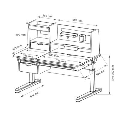 Парта растишка для школьника FunDesk Pensare Grey 1458775263 фото