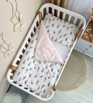 Змінна постіль Baby Mix Перо пудра &mdash; купити в Bubbleshop