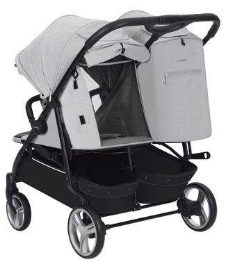 Коляска універсальна CARRELLO Connect CRL-5502/1 Rock Gray для двійні,люлька-переноска Connect CRL-5502/1 фото