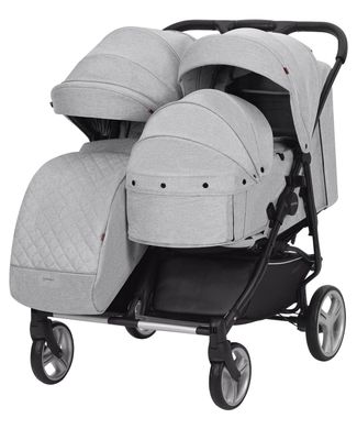 Коляска универсальная CARRELLO Connect CRL-5502/1 Rock Gray для двойни,люлька-переноска Connect CRL-5502/1 фото