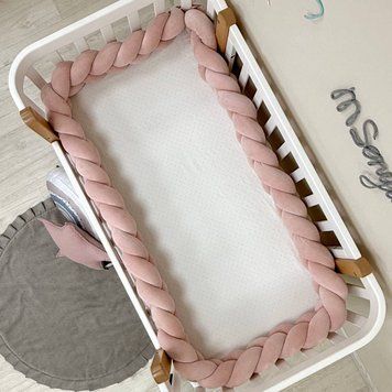 Бортик-коса пудра 3,6 м на всі сторони ліжечка &mdash; купити в Bubbleshop