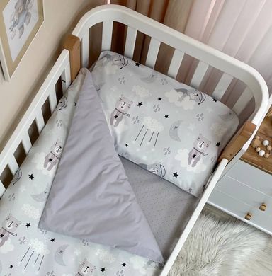 Змінна постіль Baby Dream Коти у хмарах сірий &mdash; купити в Bubbleshop