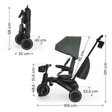 Триколісний велосипед Kinderkraft Jazz 3 Green (KRJAZZ03GRE0000) &mdash; купити в Bubbleshop