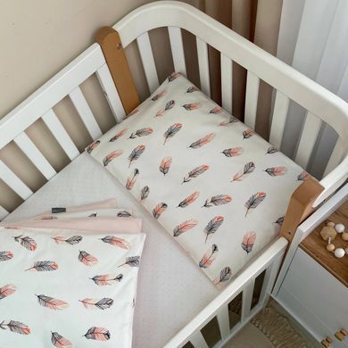 Змінна постіль Baby Mix Перо пудра &mdash; купити в Bubbleshop