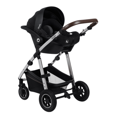 Універсальна коляска 3 в 1 Lionelo AMBER BLACK SILVER &mdash; купити в Bubbleshop