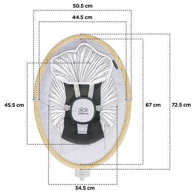 Кресло-качалка Kinderkraft Lumi Wooden (KBLUMI00GRY0000) 300018 фото