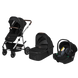 Універсальна коляска 3 в 1 Lionelo AMBER BLACK SILVER