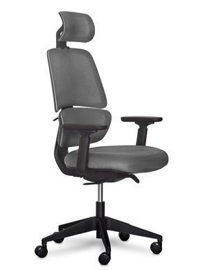 Офісне крісло Mealux Leo Air Plus Dark Grey &mdash; купити в Bubbleshop