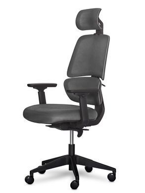 Офісне крісло Mealux Leo Air Plus Dark Grey &mdash; купити в Bubbleshop