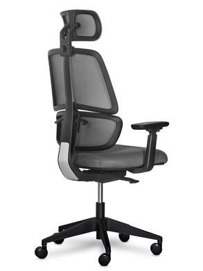 Офісне крісло Mealux Leo Air Plus Dark Grey &mdash; купити в Bubbleshop