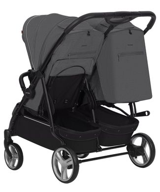 Коляска універсальна CARRELLO Connect CRL-5502/1 Serious Black для двійні,люлька-переноска Connect CRL-5502/1 фото