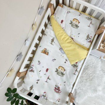 Змінна постіль фланель Сніговик жовтий &mdash; купити в Bubbleshop