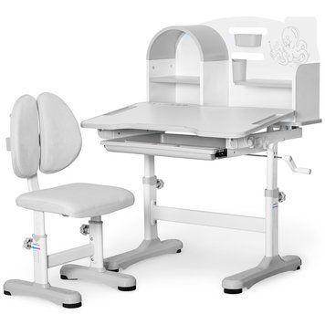 Комплект меблів парта та крісло Mealux Octo Grey &mdash; купити в Bubbleshop