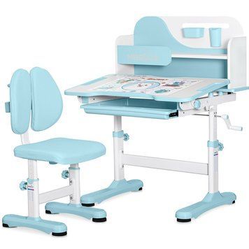 Комплект меблів (стіл + стільчик + полиця) Mealux Wave Blue &mdash; купити в Bubbleshop