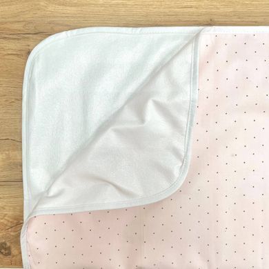 Непромокаюча пелюшка Поплін/Мембрана Крапка на пудрі &mdash; купити в Bubbleshop