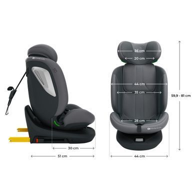 Автокрісло Kinderkraft i-Grow 2 Plus i-Size Grey (KCIGRO02GRYPL00) &mdash; купити в Bubbleshop