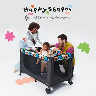 Ліжко-манеж Kinderkraft Joy 2 Happy Shapes (KLJOY02HAP00000) &mdash; купити в Bubbleshop