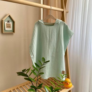 Пончо Муслін Мята &mdash; купити в Bubbleshop