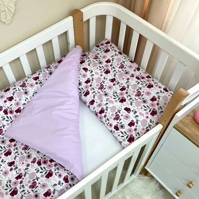 Змінна постіль Baby Mix Лілові квіти &mdash; купити в Bubbleshop