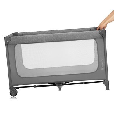Манеж-ліжко Lionelo JASMIN EASY FOLD GREY STONE — купити в Bubbleshop