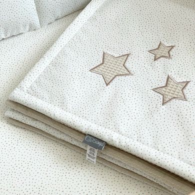 Плед-конверт Stars поплін/вафля моко &mdash; купити в Bubbleshop