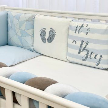 Бортики Арт Дизайн Геометрія блакитна &mdash; купити в Bubbleshop