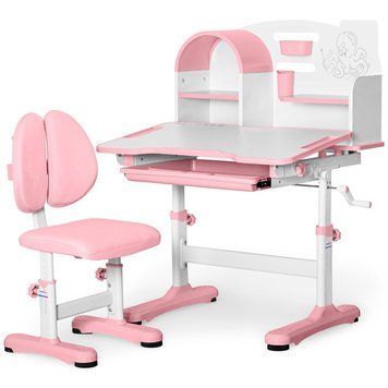Комплект меблів парта та крісло Mealux Octo Pink &mdash; купити в Bubbleshop