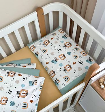 Змінна постіль Baby Dream Леви з веселками мята &mdash; купити в Bubbleshop