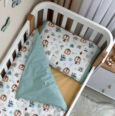 Змінна постіль Baby Dream Леви з веселками мята &mdash; купити в Bubbleshop