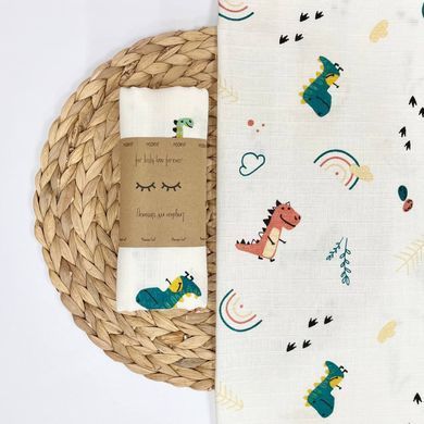 Пелюшка муслін Динозаври &mdash; купити в Bubbleshop