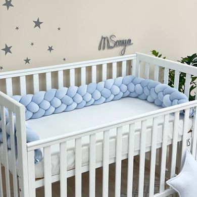 Бортик-коса блакитний 4 плетіння &mdash; купити в Bubbleshop
