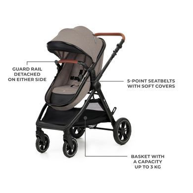 Універсальна коляска 3 в 1 Kinderkraft Esme Pro Sand Beige (KSESME00BEG300N) &mdash; купити в Bubbleshop