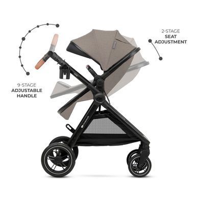 Універсальна коляска 3 в 1 Kinderkraft Esme Pro Sand Beige (KSESME00BEG300N) &mdash; купити в Bubbleshop