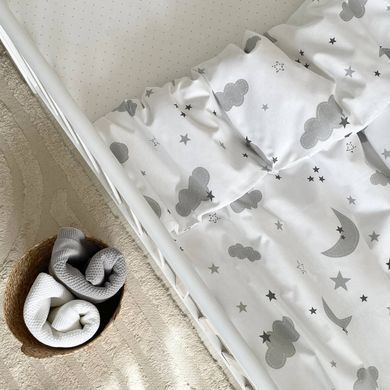 Підковдра 90х110 поплін Хмаринки сірі &mdash; купити в Bubbleshop