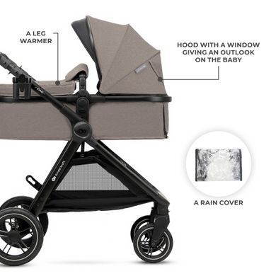 Універсальна коляска 3 в 1 Kinderkraft Esme Pro Sand Beige (KSESME00BEG300N) &mdash; купити в Bubbleshop