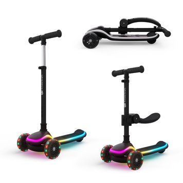 Самокат 2-в-1 Kinderkraft Raket Up Black (KRRAUP00BLK0000) &mdash; купити в Bubbleshop