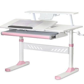Дитячий стіл ErgoKids TH-310 з полицею S30 Pink  &mdash; купити в Bubbleshop