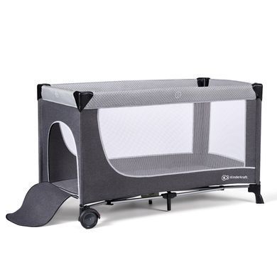 Ліжко-манеж Kinderkraft Leody Grey (KCLEOD00GRY0000) &mdash; купити в Bubbleshop