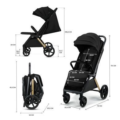 Прогулянкова коляска Kinderkraft Loom Black (KSLOOM00BLK00BS) &mdash; купити в Bubbleshop