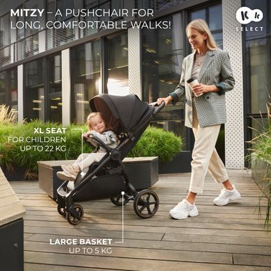 Прогулянкова коляска Kinderkraft Mitzy Ink Black (KSMITZ00BLK0000) &mdash; купити в Bubbleshop