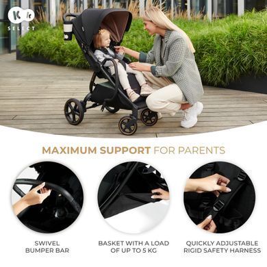Прогулянкова коляска Kinderkraft Mitzy Ink Black (KSMITZ00BLK0000) &mdash; купити в Bubbleshop