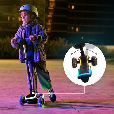 Самокат 2-в-1 Kinderkraft Raket Up Black (KRRAUP00BLK0000) &mdash; купити в Bubbleshop