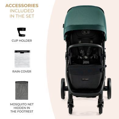 Прогулянкова коляска Kinderkraft Mitzy Jade Green (KSMITZ00GRE0000) &mdash; купити в Bubbleshop