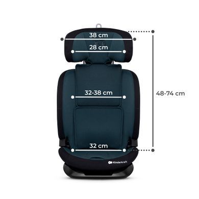 Автокрісло Kinderkraft Oneto3 i-Size Graphite Black (KCONE300BLK0000) &mdash; купити в Bubbleshop