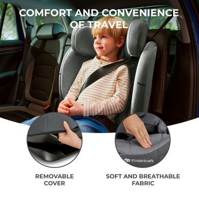 Автокрісло Kinderkraft Oneto3 i-Size Graphite Black (KCONE300BLK0000) &mdash; купити в Bubbleshop