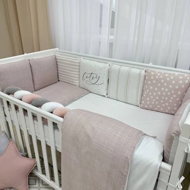 Комплект постільної білизни для новонародженого Арт Дизайн Cutey, колір пудрово-ліловий &mdash; купити в Bubbleshop