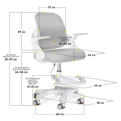 Дитяче крісло Mealux Neo Air Grey &mdash; купити в Bubbleshop
