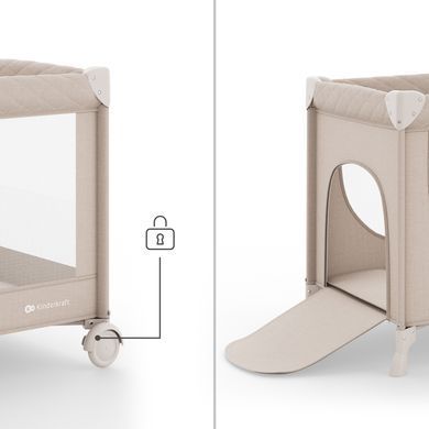 Ліжко-манеж Kinderkraft Leody UP Beige (KCLEODUPBEG0000) &mdash; купити в Bubbleshop