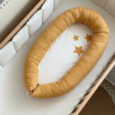 Кокон Stars поплін/вафля гірчиця &mdash; купити в Bubbleshop