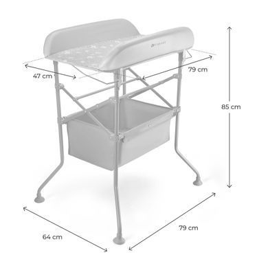 Столик для пеленання з ванночкою Kinderkraft Bubbly Grey (KABUBB00GRY0000) &mdash; купити в Bubbleshop